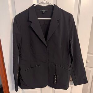 OGIO Ladies Fusion Black Snap Closure Blazer